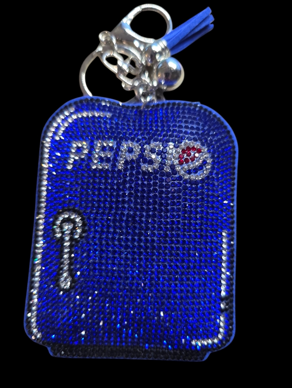 Pepsi Blue Crystal Fridge Bag Charm Keychain